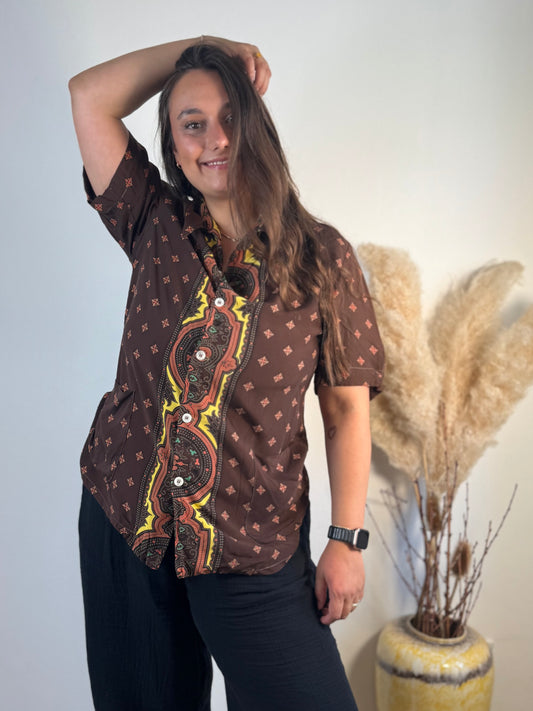 Kurzarmbluse mit Taschen