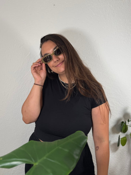 Ovale Sonnenbrille im Retro-Look