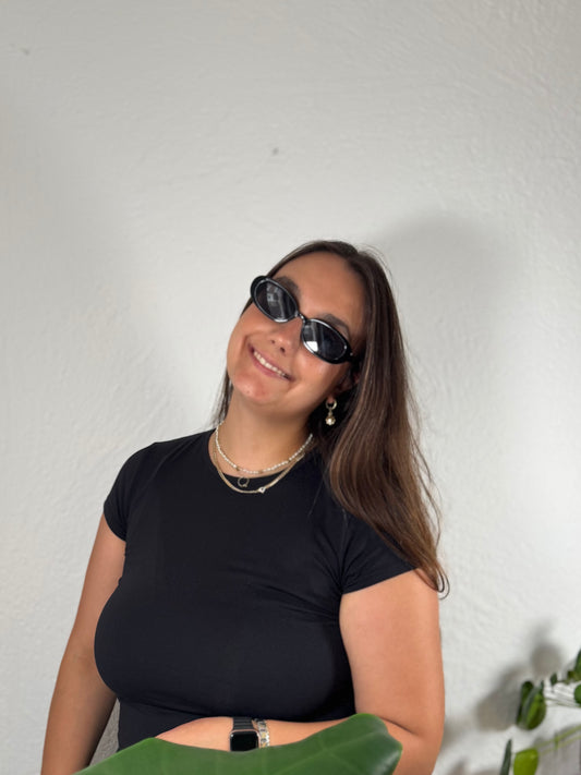 Ovale Sonnenbrille im Retro-Look