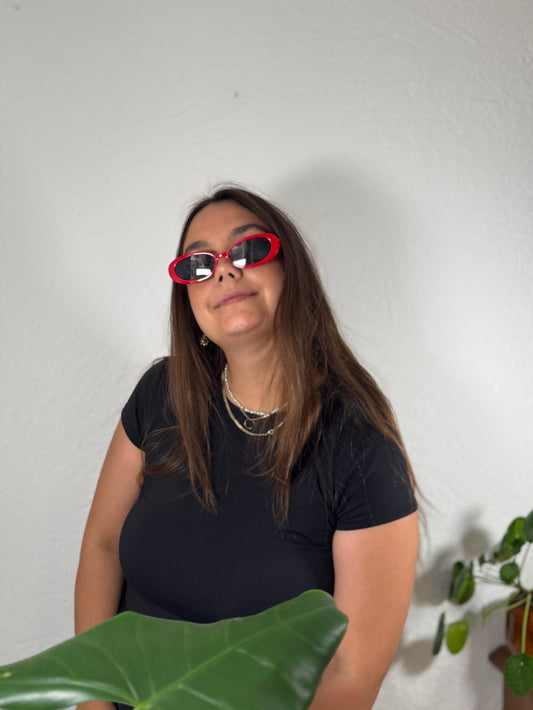 Ovale Sonnenbrille im Retro-Look