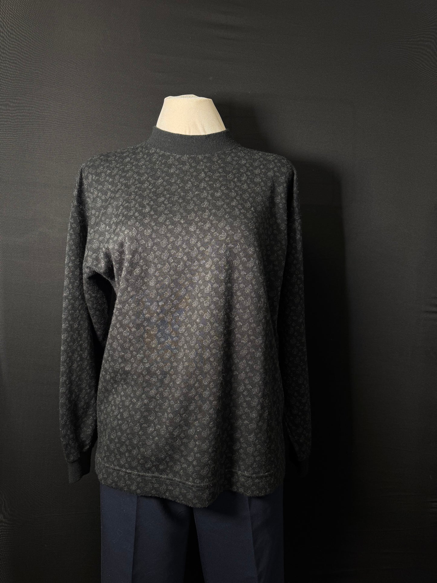 paisly turtleneck langarmshirt