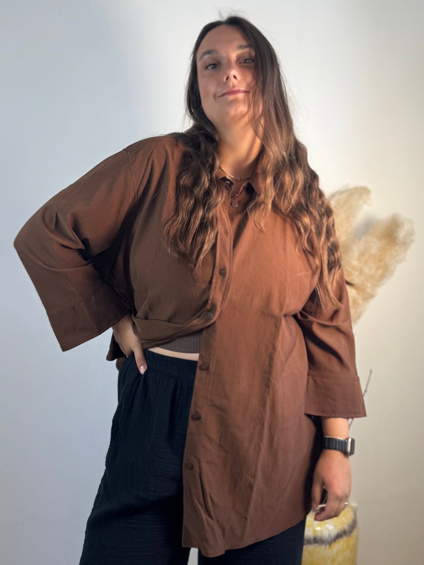 Braune Bluse