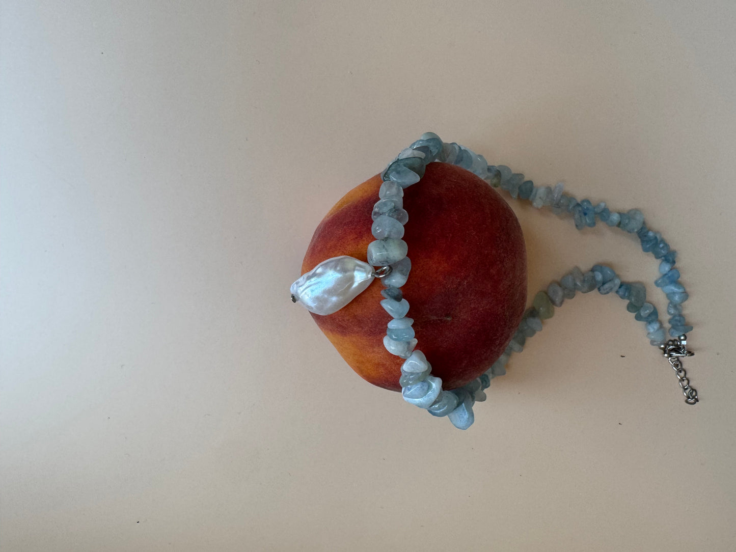 Aquamarin-Halskette mit Anhänger