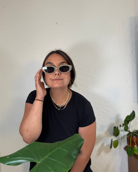 Ovale Sonnenbrille im Retro-Look