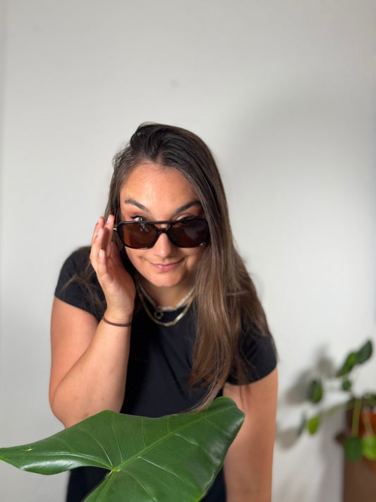 Klassische Sonnenbrille mit markantem Rahmen